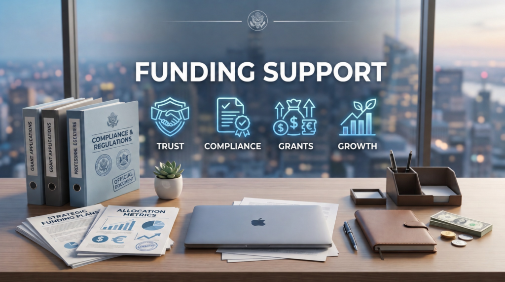 Startup Funding Support Business Funding Assistance Government Grant Support Financial Assistance for Businesses Investment and Funding Services